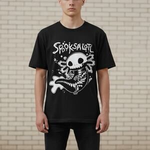 Goodie Two Sleeves Spooksalotl Axolotl Short Sleeve T-Shirt XS NWT Hot Topic